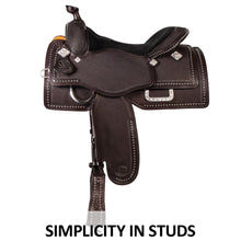 Load image into Gallery viewer, Studded Basketweave Show Saddle