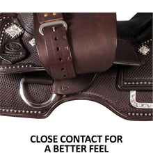 Load image into Gallery viewer, Studded Basketweave Show Saddle