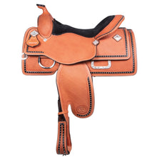 Load image into Gallery viewer, Studded Basketweave Show Saddle