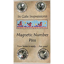 Load image into Gallery viewer, Magnetic Swarovski Crystal Number Holders