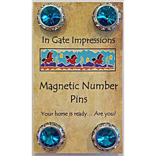 Load image into Gallery viewer, Magnetic Swarovski Crystal Number Holders