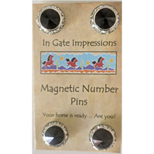 Load image into Gallery viewer, Magnetic Swarovski Crystal Number Holders