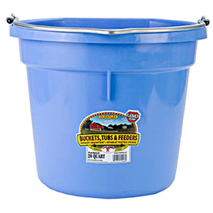 Flat Back Plastic Bucket -20 Quart