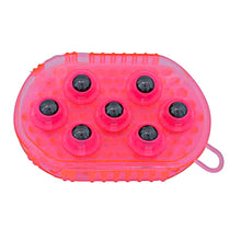 Load image into Gallery viewer, Gel Groomer Massage Mitt with Magnetic Rollers
